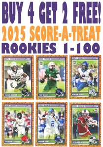 2025 Panini Score-A-Treat Football ROOKIES (BUY 4 GET 2 FREE) You Pick/Choose - Picture 1 of 3