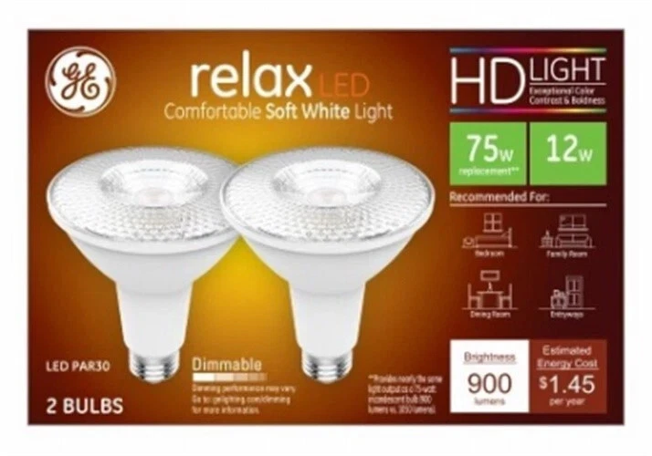 GE Soft White PAR 30L E26 Medium 2700 K 900 lm. 75W LED Light Bulb 2 Pack - Image 1 of 1