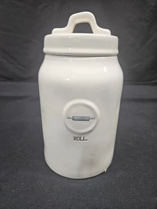 RAE DUNN Artisan Collection by Magenta ROLL Ceramic Canister with Lid - Picture 1 of 9