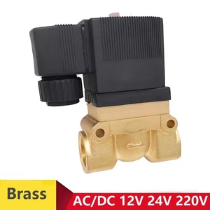 Elettrovalvola impermeabile in ottone da 1/4" a 2" normalmente chiusa AC/DC 12V 24V 220V - Foto 1 di 33