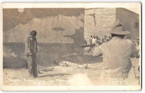Antique Postcard Mexican Revolution RPPC Triple Execution Horne Photo Macabre - Picture 1 of 2