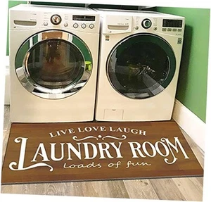  Vintage Runner Rug, 48''x20'', Natural Rubber, Non-Slip, Waterproof, Anti  - Picture 1 of 7