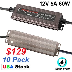 AC 110V To DC 12V 5A 60W Led Driver For Led Strip Power Supply Led Transformer  - Picture 1 of 10