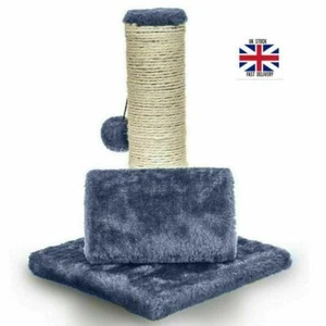 Sisal Scratch Post Bed Cat Kitten Toy With Tunnel & Mouse Pet Fun Activity Play - Picture 1 of 3
