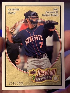 2008 Upper Deck Baseball Heroes Beige /299 Joe Mauer #101 Nice!๐๐ฅ๐ฅ - Picture 1 of 3