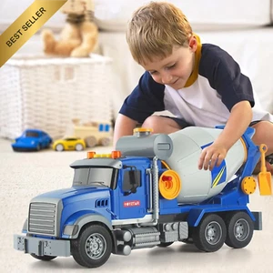 Kids Trucks, 15" Large Construction Mixer Truck with Lights & Sounds, Toddler To - Picture 1 of 12