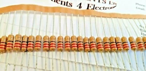 PAQUETES DE RESISTENCIAS DE PELÍCULA DE CARBONO DE 1 VATIO DE 5 (ver variaciones) - Imagen 1 de 2