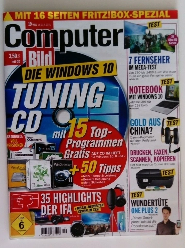 BILD - Computer, Nr. 19/2015, mit CD, guter Zustand - Bild 1 von 1