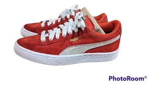 Puma Suede Sneakers Youth Shoes Size 4.5c Red Suede - Picture 1 of 9