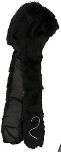 Animal Hooded Scarf Faux Fur Beanie Hat Hood Gift Cap with Ear Phone - Picture 1 of 4