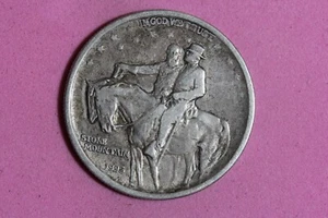 1925 Stone Mountain Commemorative Half Dollar Estate Coin #K49621 - Picture 1 of 2