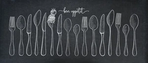 Multy Mats 24x56in Kitchen Silverware BonA ppetit - Bild 1 von 7