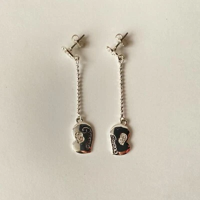 Orecchini GUESS donna in acciaio con strass COME NUOVI - Immagine 1 di 4