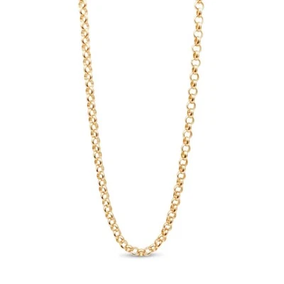 9ct Rose Gold Chain - 9ct Rose Gold Belcher Chain 24 Inch 3mm 12grams Foto 1 de 4