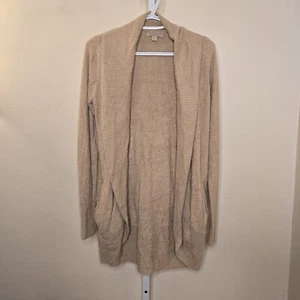 Barefoot Dreams Cozychic Lite Circle Cardi Bolsillos Delanteros Abiertos Tostado Talla XS/S - Imagen 1 de 8