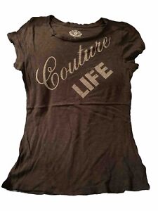 vintage juicy couture Life Grey T Shirt Size M