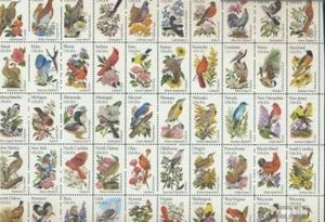 USA 1532F-1581F Zd-Bogen (kompl.Ausg.) postfrisch 1982 Vögel und Blumen der Bund - Bild 1 von 1