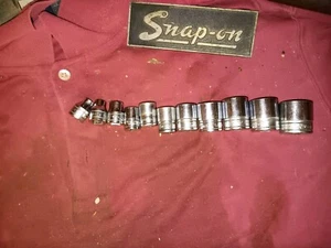 Snap On 3/8" Dr Shallow Socket Set 1/4"-7/8" 6pt 11pcs - Picture 1 of 4