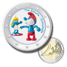 2 Euro Coloured Coin Cartoons - Smurfs €2 Uncirculated