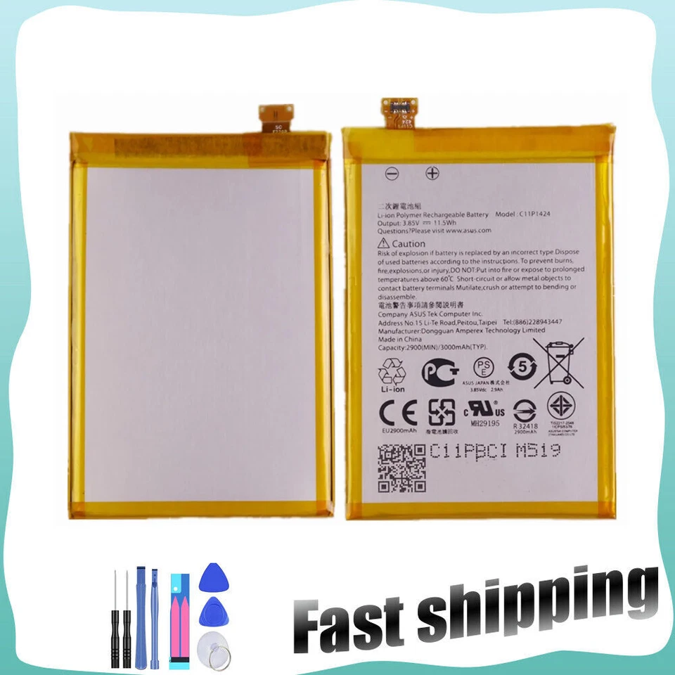 New Replacement Battery C11P1424 For ASUS ZenFone 2 ZE550ML ZE551ML Z00AD Z008D - Image 1 of 4