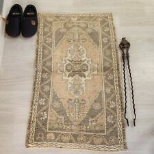 Antique turkish Handknotted Faded Rug
