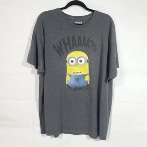 Despicable Me Shirt Mens Size XXL Grey Minions Whaaa?!?! Tee Short Sleeve - Picture 1 of 5