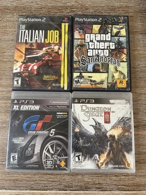 Lot of 4 PS3 PS2 Games Grand Theft Auto, Gran Tourismo 5, Dungeon Siege 3 CIB - Image 1 of 4