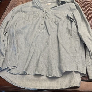 J Jill Denim Damen Langarmshirt M blau weiß - Bild 1 von 6
