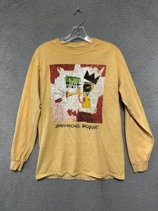 Jean-Michel Basquiat Mens Medium Ripple Long Sleeve T-Shirt Yellow Adult Cotton - Picture 1 of 5
