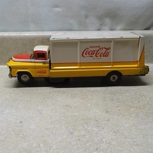 Vintage Japan Tin Coca Cola Delivery Toy Truck, Battery Op, Allan Haddock Co. - Picture 1 of 18