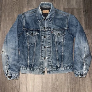Vintage Levi's 70s 1970s Troy Blanket Lined Denim Trucker Jacket Size M EUC - Picture 1 of 6