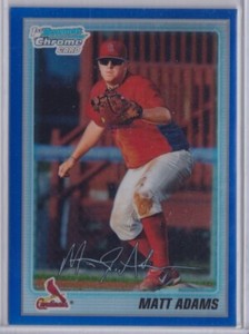 2010 Bowman Chrome Prospects Blue Refractors #BCP14 Matt Adams /250