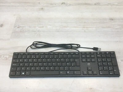 HP Halley Wired USB-A QWERTY Keyboard - Black - Image 1 of 4