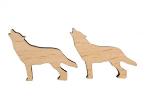 Pendientes De Lobo Miniblings Aretes Bosque Lobos Manada Depredador Lupus Madera - Picture 1 of 4