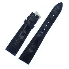 PATEK PHILIPPE 19MM BLACK LEATHER WATCH STRAP FOR REF.5035 P
