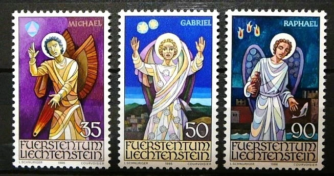 Sellos de Liechtenstein - Navidad 1986 - Ángeles - MNH. Foto 1 de 1