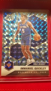 IMMANUEL QUICKLEY 2020-21 Panini Mosaic Blue Reactive #277 RC NBA Debut