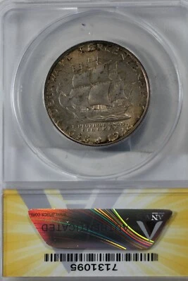 1936  .50   ANACS  MS 65   DELAWARE    Classic Silver Commemorative Coin - Image 1 of 2
