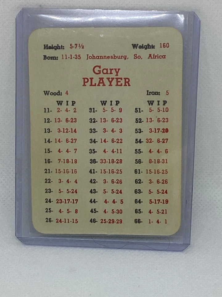 Juego de golf profesional APBA 1962 Gary Player Foto 1 de 2