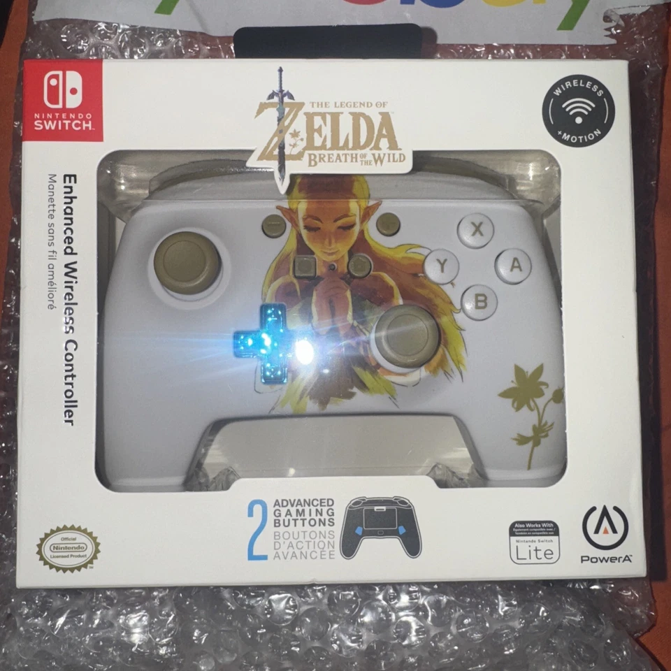 Nintendo Switch Wireless Controller Zelda Breath of the Wild - Princess Zelda - Image 1 of 1
