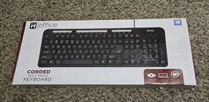 iHome USB Wired Multimedia Keyboard – Plug & Play, Media Controls, Black - Picture 1 of 10