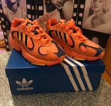 New 5.5 7 Adidas Originals Yung-1 Hi Res Orange UK Mens Woman’s Trainers 5 1/2