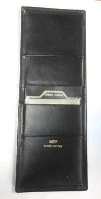 Wallet Mens Bifold Black Calfskin Slim wallet! 100% Authentic SWANK Brand $0S/H - Image 1 of 4