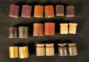 18 JAPANISCHE VINTAGE HÄNGENDE ROLLEN / KAKEJIKU ROLLENENDTEILE - Bild 1 von 8