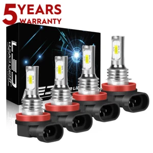 For Chevy Malibu 2004-2012 4PC LED Headlight Bulbs High&Low Beam Combo Kit 6000K - Picture 1 of 18