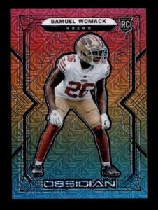 SAMUEL WOMACK 2022 OBSIDIAN #176 49ERS ROOKIE ELECTRIC ETCH NEON MOJO #2/5 T5717 - Picture 1 of 2