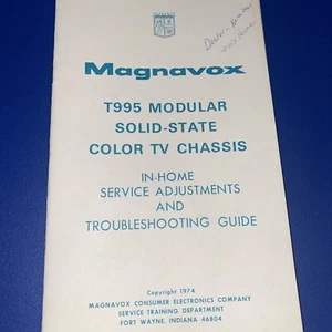 Magnavox Service Manual T995 Color Tv Chassis - Picture 1 of 3