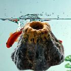 Aquarium Volcano Shape & Air Bubble Stone Oxygen Pump Tank Fish Ornament De A1q6