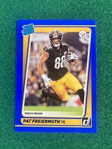Pat Freiermuth 2021 Donruss Blue Press Proof Rated Rookie # 281 Steelers 1C