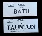 Two  Railway Luggage Labels G.W.R Bath and Taunton